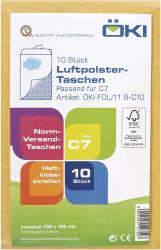 Braune Versandtasche mit Luftpolster. Enthält zehn Stück, geeignet für C7.
