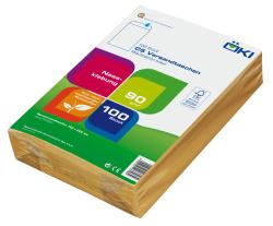 Packung mit 100 C5 Versandtaschen in braun. Nassklebung, 90 g/m².