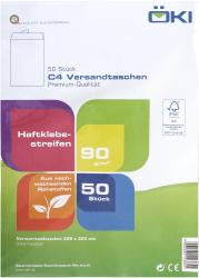 C4 Versandtaschen, 50 Stück. Premium-Qualität. Haftklebestreifen. 90 g/m². Aus nachwachsenden Rohstoffen. Größe 229 x 324 mm, ohne Fenster.
