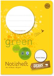 URSUS GREEN Notizheft A6 40 Blatt liniert