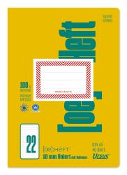 URSUS Schulheft OE.22 A5 40 Blatt 10 mm liniert mit Rahmen