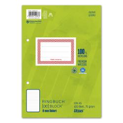 Format-X Ringbuchblock A5, 100 Blatt, 9mm liniert 