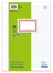 URSUS GREEN Ringbucheinlagen A4 mit Rahmen 100 Blatt kariert