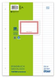 URSUS GREEN Ringbucheinlagen A4 mit Korrekturrand 100 Blatt liniert