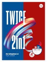 Format Two In One Collegeblock A4, liniert & kariert 