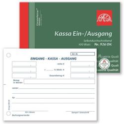 OMEGA Kassaein-/Ausgangsbuch, A6 quer, 100 Blatt 