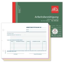 OMEGA Arbeitsbestätigung, A5 quer, 3 x 50 Blatt 