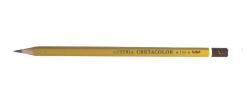 Bleistift mit gelbem Holz und spitzem Ende. Beschriftung mit 'Austria Cretacolor 150'.