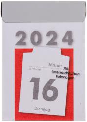 Tagesabreißkalender 4 x 6 cm weiß 2023