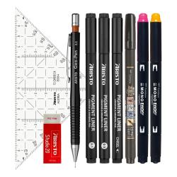 TOMBOW Bullet Journaling Starter Set Notizbuch und Zeichenset 10 Teile