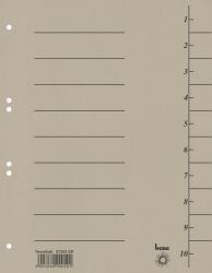 Trennblatt in beige mit horizontalen Linien. Rechts eine Skala von 1 bis 10. Drei Löcher für Ordner. Barcode unten.