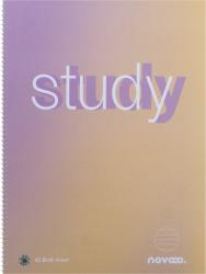 NOVOOO Collegeblock Study A4 80 Blatt kariert lila/gelb