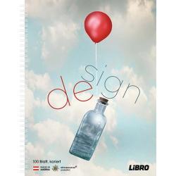 LIBRO Design Collegeblock Luftballon A4 100 Blatt kariert