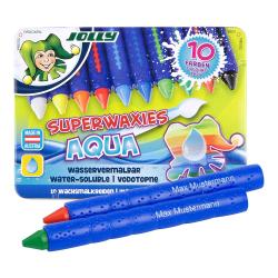 JOLLY Wachskreiden Superwaxies aquarell 10 Stück personalisierbar mehrfarbig