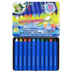 JOLLY Wachskreiden Superwaxies aquarell 10 Stück personalisierbar mehrfarbig