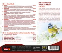 Naturklang: Die schönsten Vogelstimmen. Tl.2, 2 Audio-CD - CD