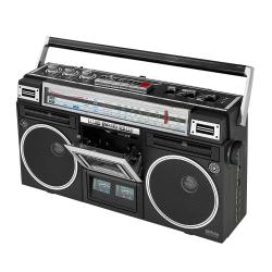 SILVA SCHNEIDER Retro-Kassettenrecorder PCR 1980 BT schwarz