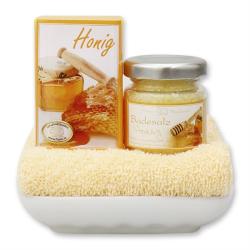 Geschenk-Set Pflege-Set Honig 4-teilig in Cellophan