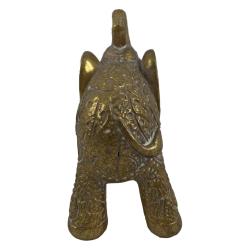 Dekofigur Elefant aus Polyresin gold