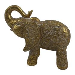 Dekofigur Elefant aus Polyresin gold