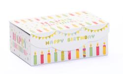 Geschenkschachtel Happy Birthday magnetisch 16 x 11 x 6 cm bunt