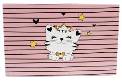 Bastelbox Katze 34,5 x 21,5 x 9,5 cm unbefüllt rosa