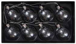 NOVOOO Seasons Xmas Glaskugeln Ø 6 cm 8 Stück transparent