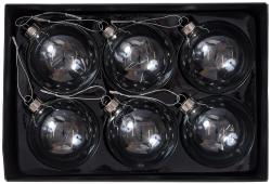 NOVOOO Seasons Xmas Glaskugeln Ø 8 cm 6 Stück transparent