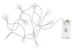 NOVOOO Seasons Xmas LED-Lichterkette Sterne mit 10 warmweißen Lämpchen 1,2 m