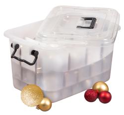 Weihnachtskugel-Set inkl. Aufbewahrungsbox 51 Teile gold/rot