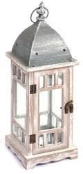 NOVOOO Seasons Xmas Holzlaterne 44 cm weiß/grau