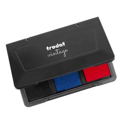 TRODAT Stempelkissen Vintage schwarz/blau/rot