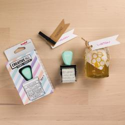 TRODAT Creativ Mini Stempel/Kissen-Set Beste Wünsche