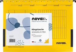 Gelbe Hängemappe mit fünf Fächern. Auf der Vorderseite befindet sich ein weißes Etikett mit dem Produktnamen.