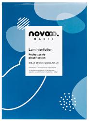 NOVOOO Basic Laminierfolien A4 125 mµ 25 Stück transparent