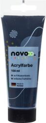 Schwarze Acrylfarbe in einer 100 ml Tube. Auf Wasserbasis, mit brillanten Farbtönen.