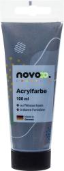 Graue Acrylfarbe in einer 100 ml Tube. Wasserbasis, brillante Farbtöne.