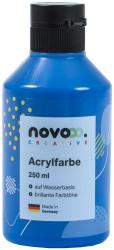 Blaue Acrylfarbe in einer Flasche. Inhalt 250 ml, wasserbasiert.