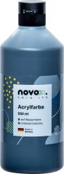 Graue Acrylfarbe in einer 500 ml Flasche. Auf Wasserbasis, brillante Farbtöne.