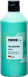 Flasche mit Acrylfarbe in mintgrün. 500 ml, wasserbasiert, brillante Farbtöne.