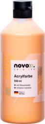 Flasche mit Acrylfarbe in sanftem Orange. 500 ml, wasserbasiert, brillante Farbtöne.