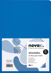 Blaue Aktenhülle aus Kunststoff. Enthält 10 Stück, geeignet für A4-Dokumente.
