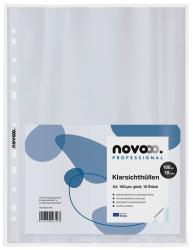 NOVOOO Professional Klarsichthüllen A4 100 mµ glatt 10 Stück