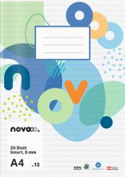 NOVOOO Heft A4 20 Blatt liniert 9 mm Nr. 13