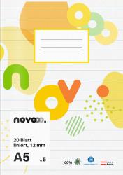 NOVOOO Heft A5 40 Blatt kariert 5 mm Nr. 24