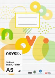 NOVOOO Heft A5 20 Blatt liniert 10 mm Nr. 2