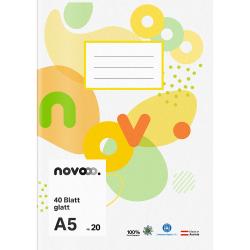 NOVOOO Heft A5 40 Blatt glatt Nr. 20