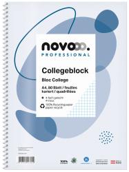 NOVOOO Professional Collegeblock A4 80 Blatt kariert