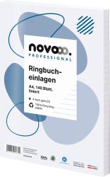 NOVOOO Professional Ringbucheinlagen A4 liniert 140 Blatt