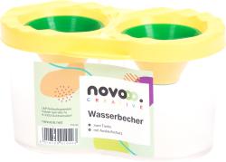 NOVOOO Creative Malbecher 2 Tanks mit Auslaufschutz bunt